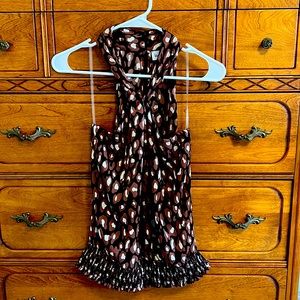 Sleeveless Blouse Animal Print Small